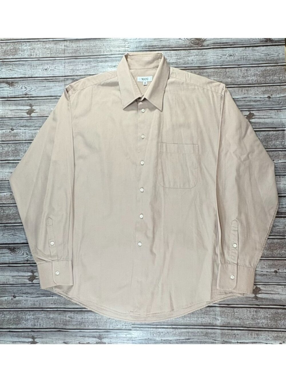 MANI Giorgio Armani Dress Shirt Size 16.5 34/35 color brown Vintage